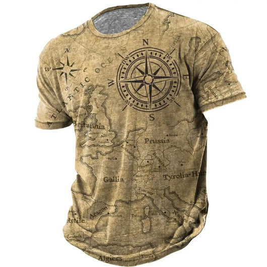 Playera Casual Suelta de Manga Corta para Hombre Cuello Redondo - Image 14