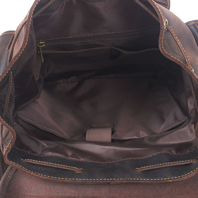 Mochila de Cuero Genuino Estilo Retro con Gran Capacidad para Hombre - Image 25