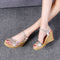 Slope Heel Women Summer New Korean Version Gold