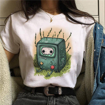 Playera Gato Caricatura con Hongos Halloween Manga Corta - Image 11