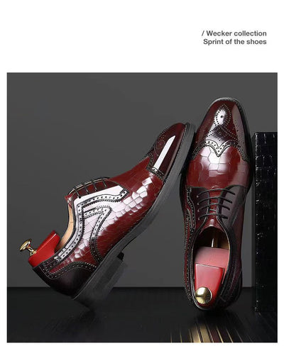 Zapatos Oxford Brogue de Cuero para Hombre - Punta Cuadrada Estilo Japonés - Image 15