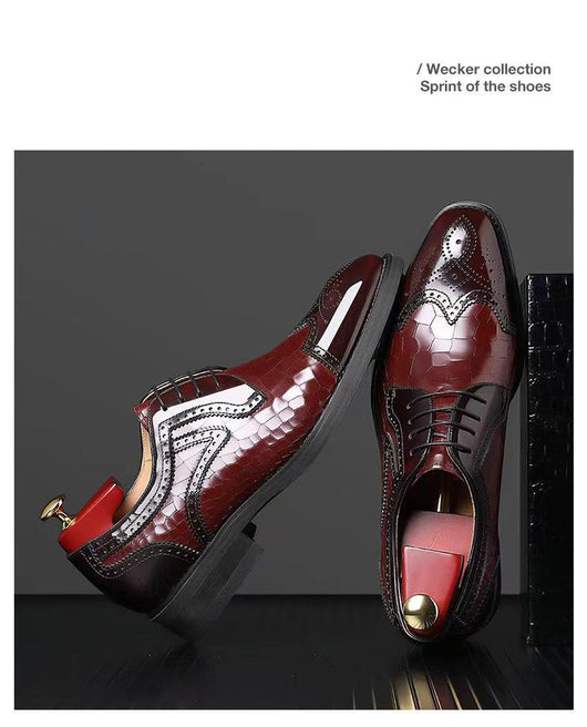 Zapatos Oxford Brogue de Cuero para Hombre - Punta Cuadrada Estilo Japonés - Image 15