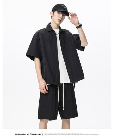Conjunto de Dos Piezas: Shorts y Camisa Suelta de Cáñamo Transpirable - Image 17