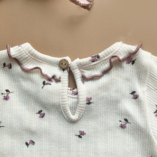 Conjunto de Dos Piezas Floral para Bebé en Algodón Suave - Image 4
