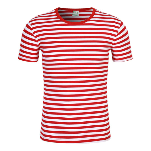 Playera Hombre Cuello Redondo a Rayas Manga Corta Verano - Image 5