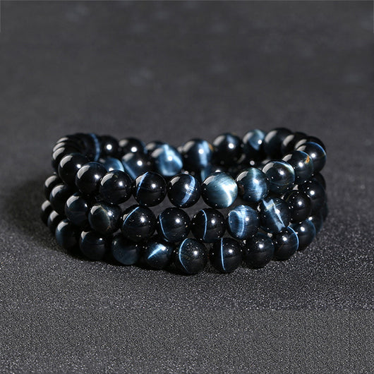 Pulsera de Ojo de Tigre Azul Natural para Hombre y Mujer - Image 10