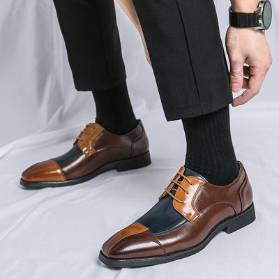 Zapatos de Cuero Talla Grande con Punta Cuadrada - Elegancia Formal y Casual - Image 3