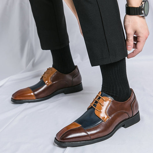 Zapatos de Cuero Talla Grande con Punta Cuadrada - Elegancia Formal y Casual - Image 3