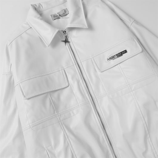 Chaqueta de Cuero Americana para Motociclista - Image 8