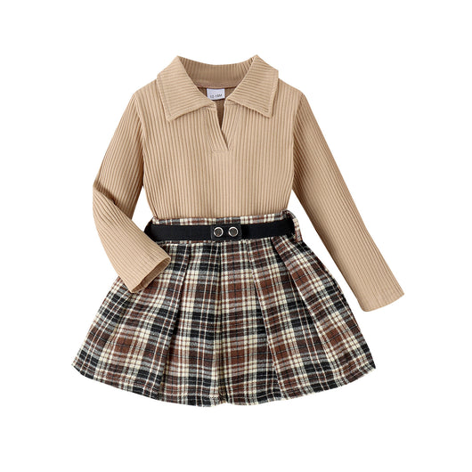 Conjunto Elegante de Otoño e Invierno para Niñas con Falda Plisada de Manga Larga - Image 11