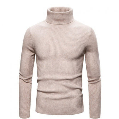 Suéter Cuello Alto Ajustado de Manga Larga para Hombre - Image 11