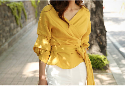 Blusa de Algodón con Mangas Globo - Image 27
