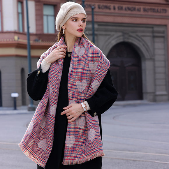 Bufanda Estampado Amor Largo Mujer
