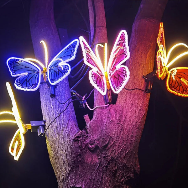 Luces Decorativas LED Mariposas para Jardín y Espacios Públicos