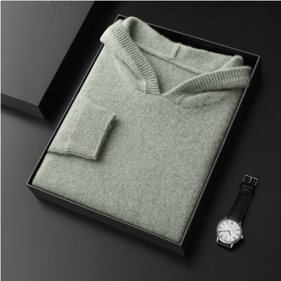 Suéter Hoodie de Cachemira Grueso Holgado para Hombre - Image 18