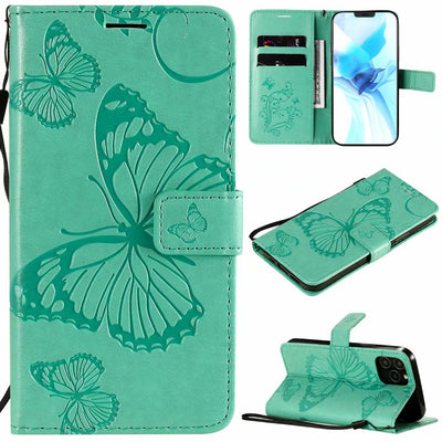 Funda de Cuero para Teléfono con Mariposa Prensada - Image 2