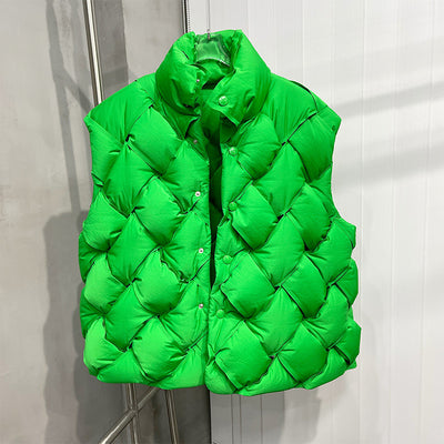 Chaleco Acolchado Tejido con Cuello de Pie para Hombre y Mujer - Image 3