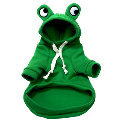 Sudadera Cálida de Rana para Mascotas - Disfraz Halloween Divertido para Gatos y Perros Pequeños - Image 12