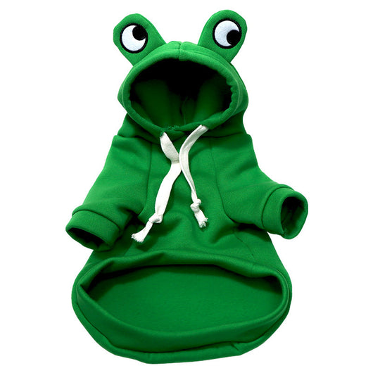 Sudadera Cálida de Rana para Mascotas - Disfraz Halloween Divertido para Gatos y Perros Pequeños - Image 12