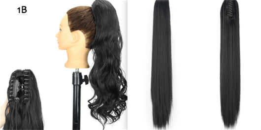 Peluca de Fibra Sintética con Clip Tipo Garra - Cabello Liso y Voluminoso - Image 37