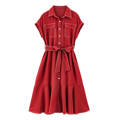 Vestido Camisero Silueta Sirena Estilo Hepburn - Image 8