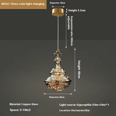 Lámpara Colgante de Cristal Minimalista Moderna - Image 8