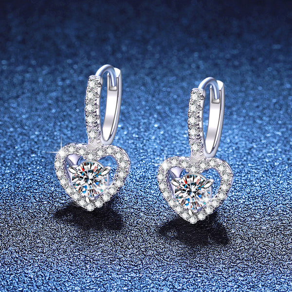 Aretes de Plata Esterlina 925 con Moissanita - Estilo Europeo y Americano