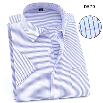 Camisa de Trabajo Manga Corta Hombre Color Sólido - Comodidad y Durabilidad - Image 20