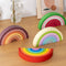 Bloques de Madera Rainbow con Rompecabezas Educativo para Niños