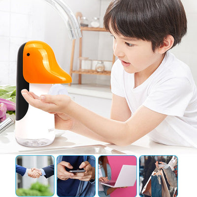 Dispensador Automático de Jabón Espuma Infantil con Sensor - Pingüino Cartoon Recargable USB - Image 8