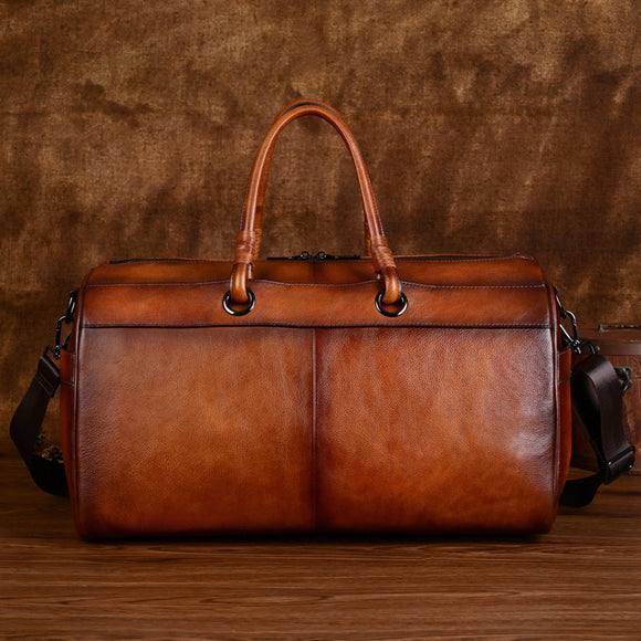 Bolsa de Cuero Premium Hecha a Mano Estilo Retro Gran Capacidad