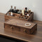 Organizador de Maquillaje en Madera Maciza con Cajones para Brochas y Cosméticos