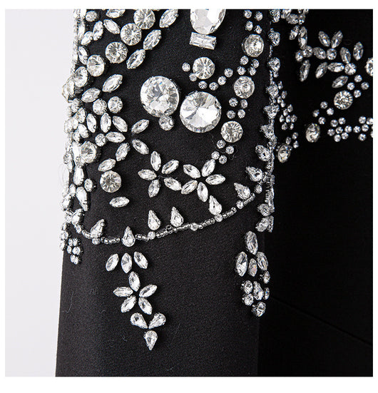 Blazer Elegante Negro con Cuello Solapa y Detalles en Strass - Image 8