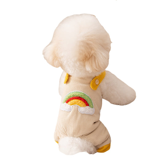 Mono Arcoíris de Pana para Perros Pequeños - Overol de Invierno - Image 8