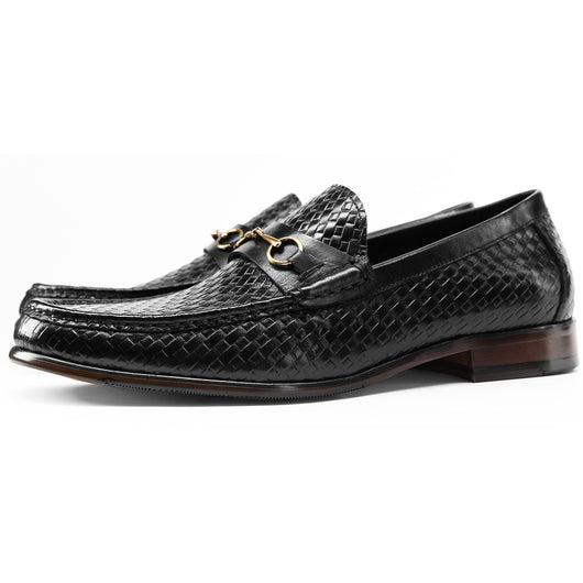 Mocasines de Cuero Tejido para Hombre - Zapatos Business Casual - Image 5