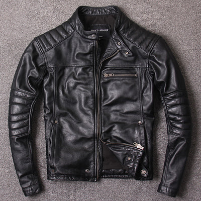 Chaqueta de Cuero Slim Fit con Cuello Alto para Hombre - Diseño Moderno y Trendy - Image 4
