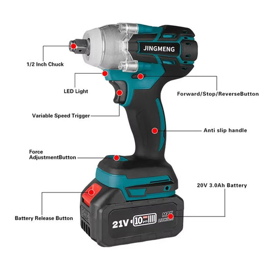 Taladro Atornillador de Impacto Brushless 21V - Herramienta Profesional - Image 9