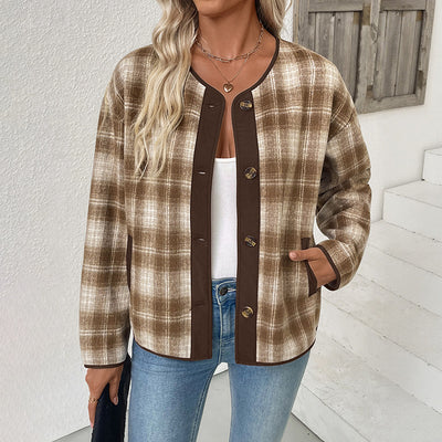 Cardigan de Cuadros para Mujer - Chaqueta Casual Versátil - Image 4