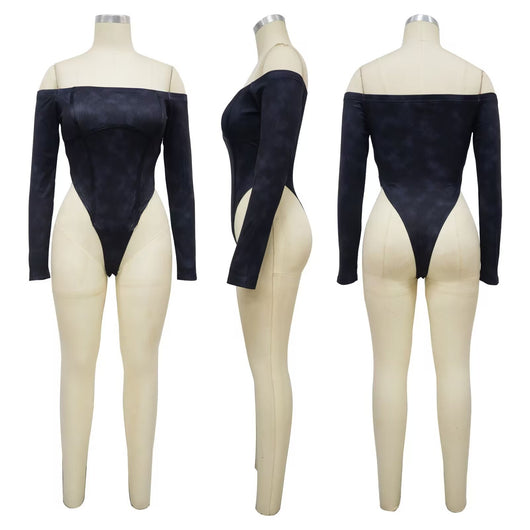 Enterizo Elegante Hombros Descubiertos con Cintura Descubierta - Image 15
