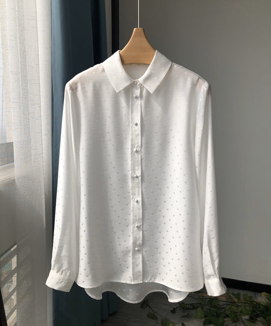 Camisa de Manga Larga en Satén Sedoso Reversible con Brillo - Image 6