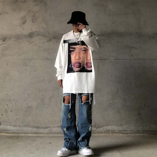 Camiseta Manga Larga Retrato Urbano para Hombre - Image 2