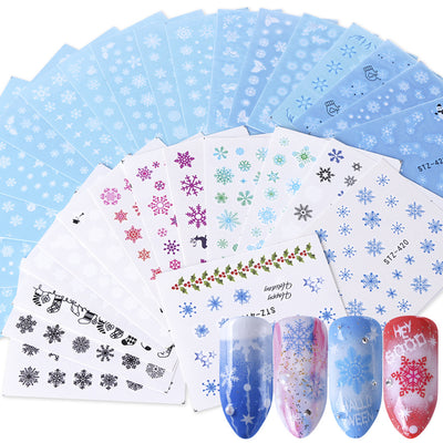 Pegatinas de Agua para Uñas con Diseños de Mariposas, Frutas y Flores Doradas - Image 22