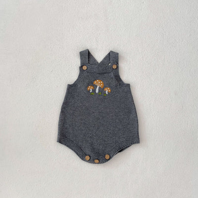 Peto Infantil con Bordado de Hongos + Gorro Juego para Bebés - Image 5