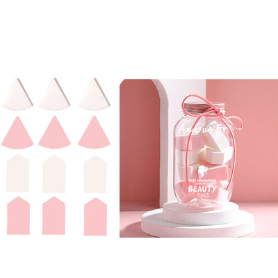 Set de Esponjas de Maquillaje: Beauty Egg, Cojín Abanico y Borla Triangular - Image 6