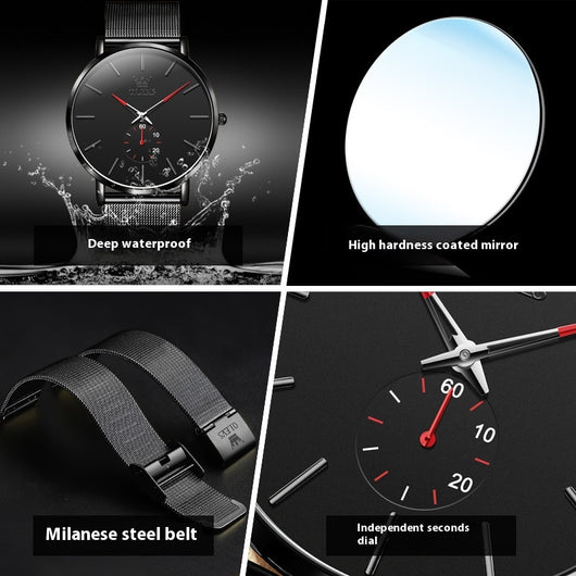Reloj de Cuarzo Elegante con Hebilla Siamesa - Diseño Minimalista - Image 7