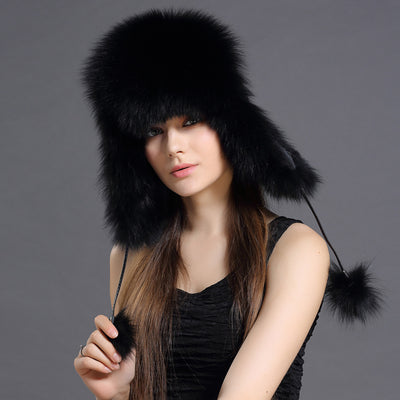 Gorro Lei Feng Coreano con Pelaje de Zorro para Otoño e Invierno - Image 3