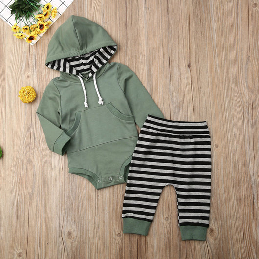 Conjunto Infantil de Algodón: Suéter Rayado y Pantalón a Juego - Image 11