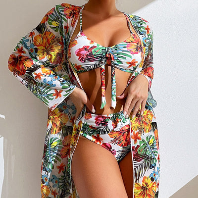 Traje de Baño Blusa Larga con Abertura Tallas Grandes - Image 3