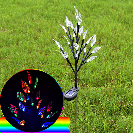 Luz Solar Decorativa Rama de Hojas para Jardín y Césped