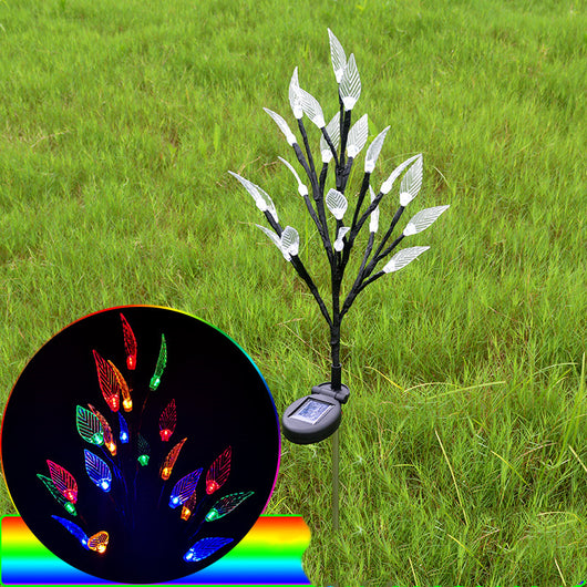 Luz Solar Decorativa Rama de Hojas para Jardín y Césped
